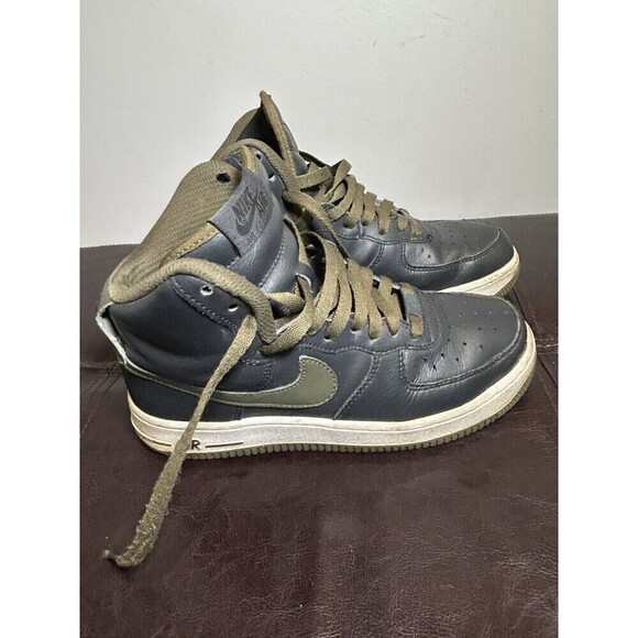 Nike Other - Nike Men's Air Force 1 Shoes Size 7 Black and Olive Green High Tops